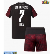 RB Leipzig Antonio Nusa #7 3rd trikot Kinder 2025-26 Kurzarm (+ Kurze Hosen)